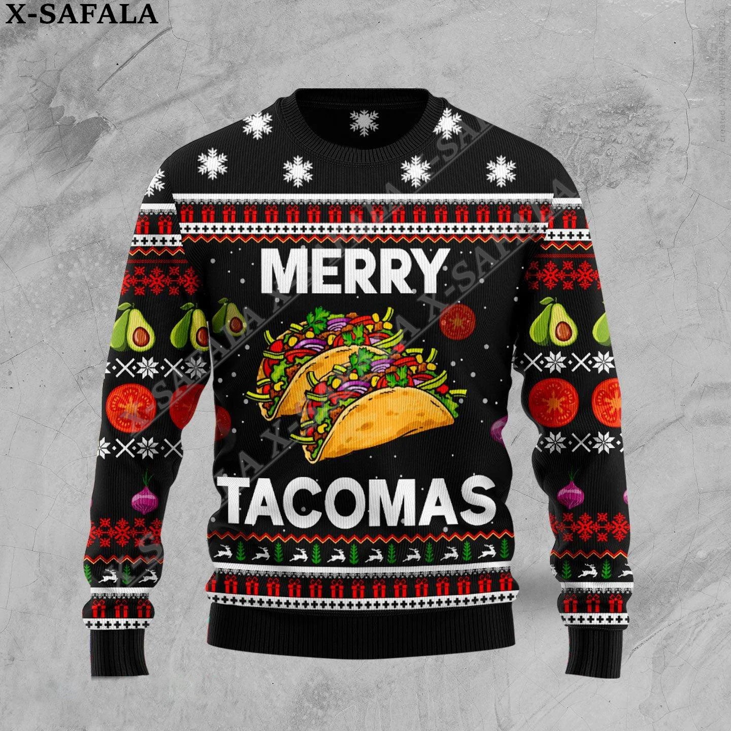 Men's Funny Taco Bell Ugly Christmas Knit Sweater