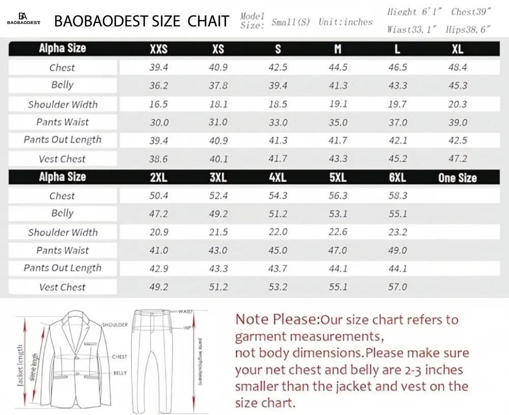 Men's 3-Piece Floral Tuxedo Suit | 2-Button Slim Fit Set (Jacket+Vest+Pants) for Themed Parties