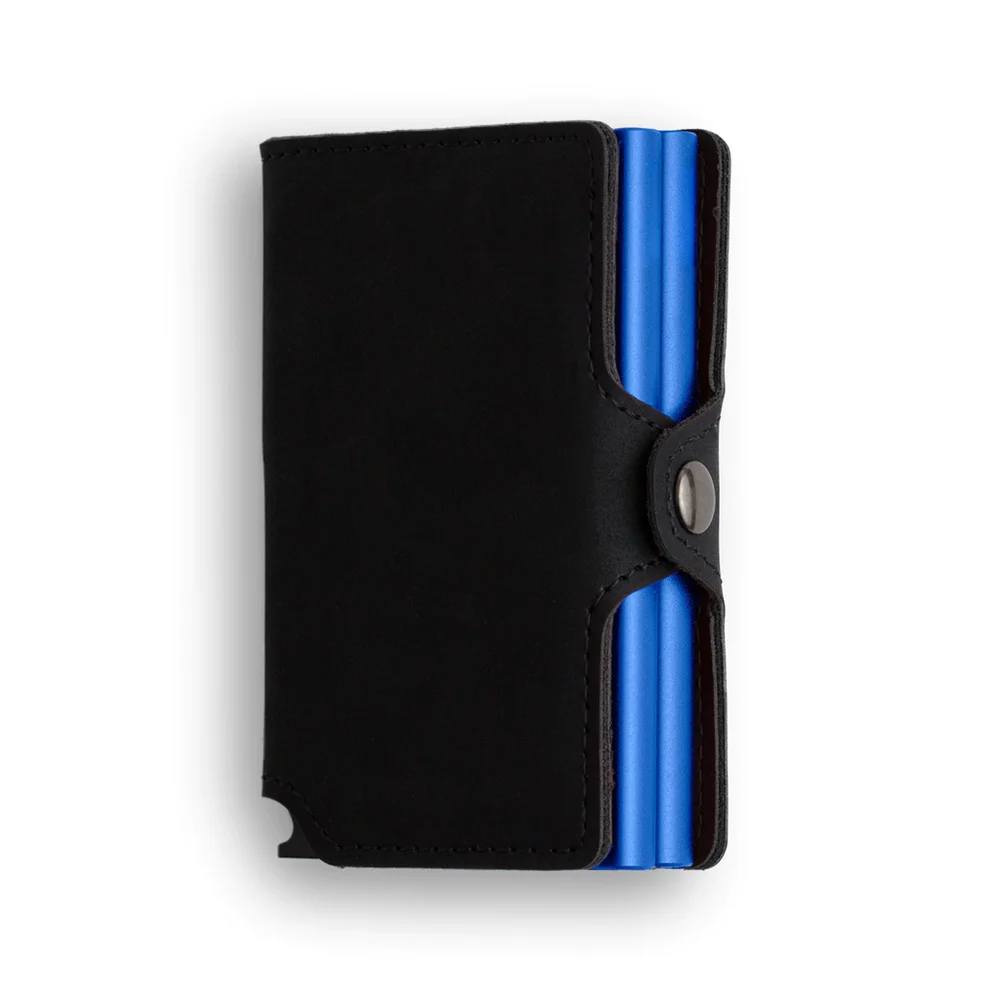 Anti RFID Dual Pop Up Men's Wallet Pu Leather Smart Card Aluminum Box