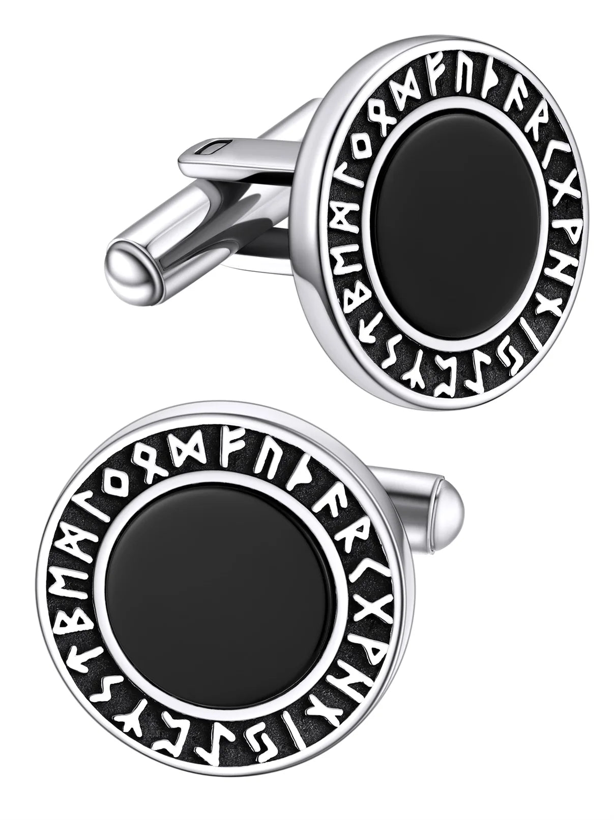 Men Cufflinks Norse Viking Runes Tuxedo Shirt Cuff Links