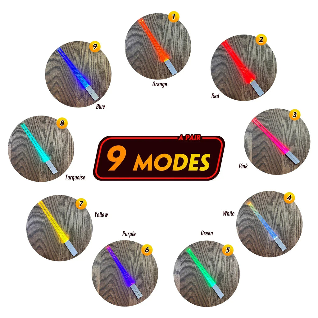 1 Pair LED Lightsaber Mini Chopsticks Reusable Luminous Chinese Chopsticks
