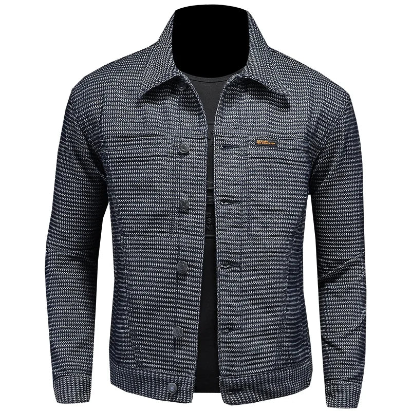 High Quality Men's Handsome Boutique Casual Custom Denim Fabric Jacket  M-4XL