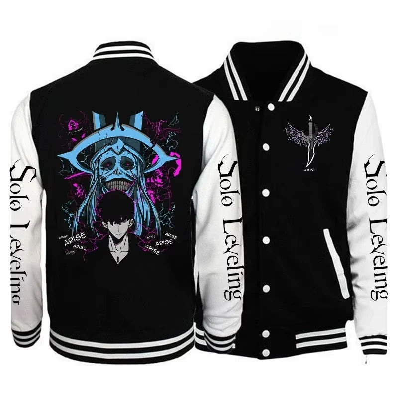 Solo Leveling Printing Jackets Loose Baseball Uniform Casual Streetwear