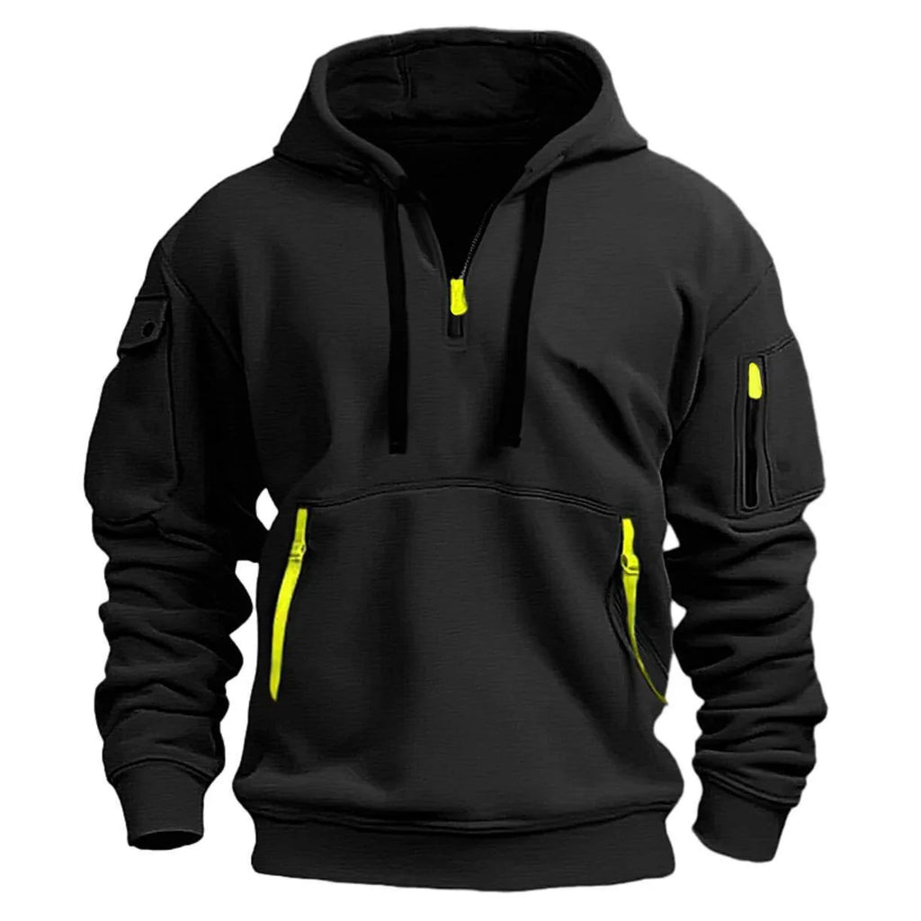Dropped Shoulder Hooded Sweatshirt Men's Plus Size Loose Pullover  Sweatshirt