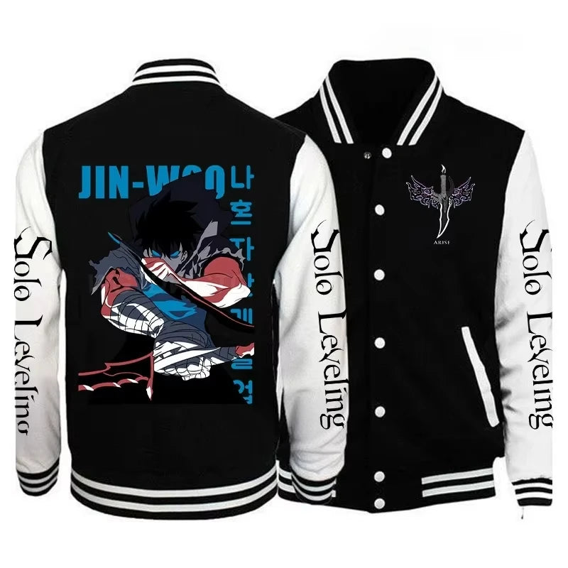 Solo Leveling Printing Jackets Loose Baseball Uniform Casual Streetwear