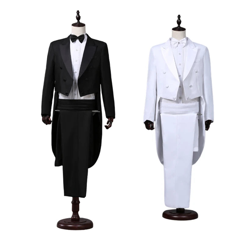 Men's Tailcoat Classic Modern Suit with Tailcoat Stage Jacket Outfits