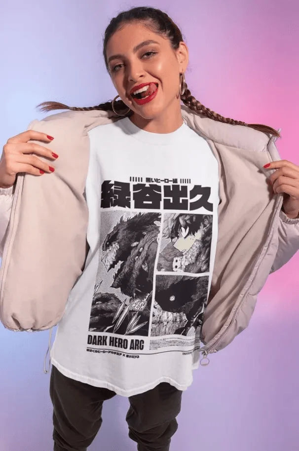 Deku T-Shirt Izuku Midoriya  Hero  bakugou Anime Gift Shirt All Size