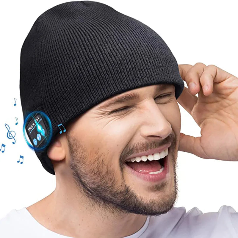 Wireless Bluetooth, washable warm unisex Knit Beanie, Hands free Headset