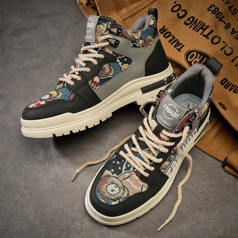 Running Vulcanized Flat Casual Sneakers for Men Shoes