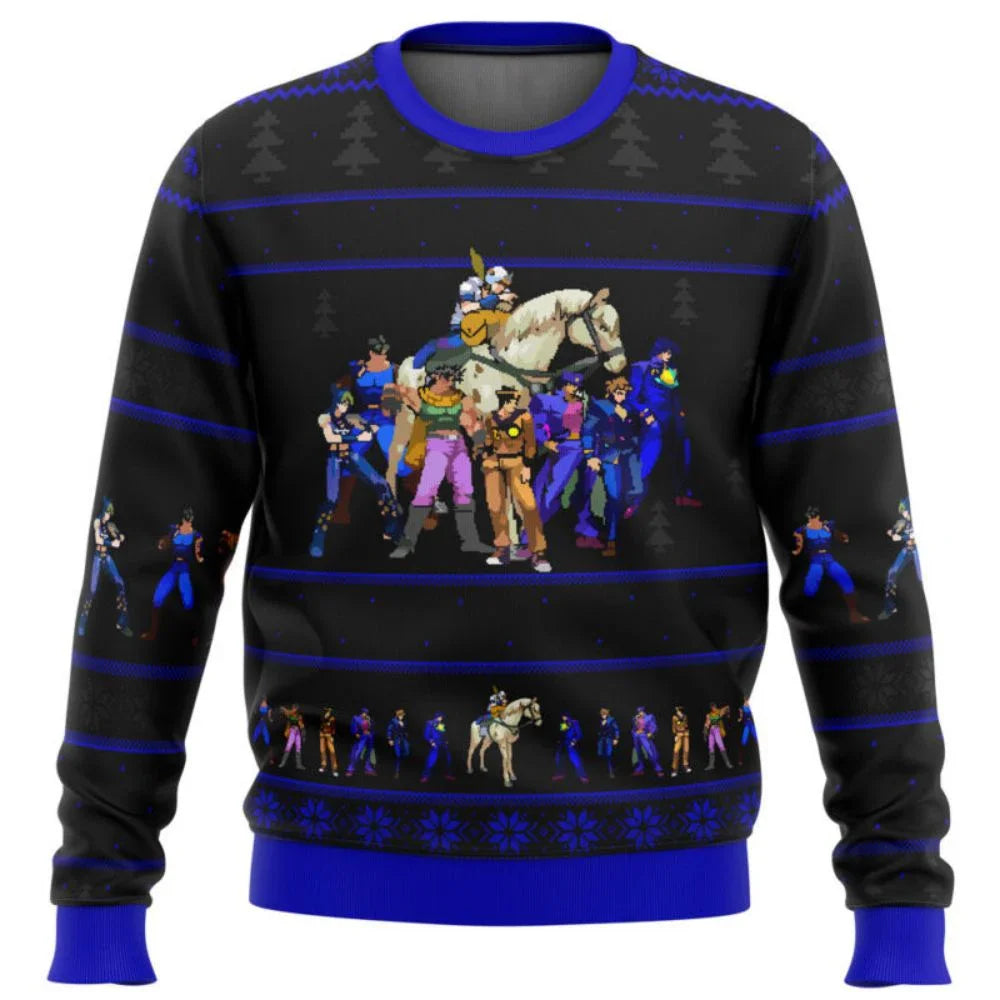 3D Sweatshirt JoJo's Bizarre Adventure Ugly Christmas Sweater Pullover