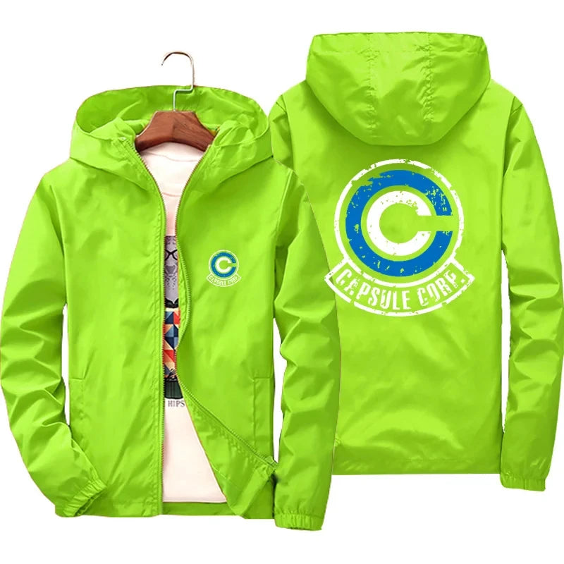 Capsule Corp Cool Anime Men's Hooded Sports Outdoor Jacket