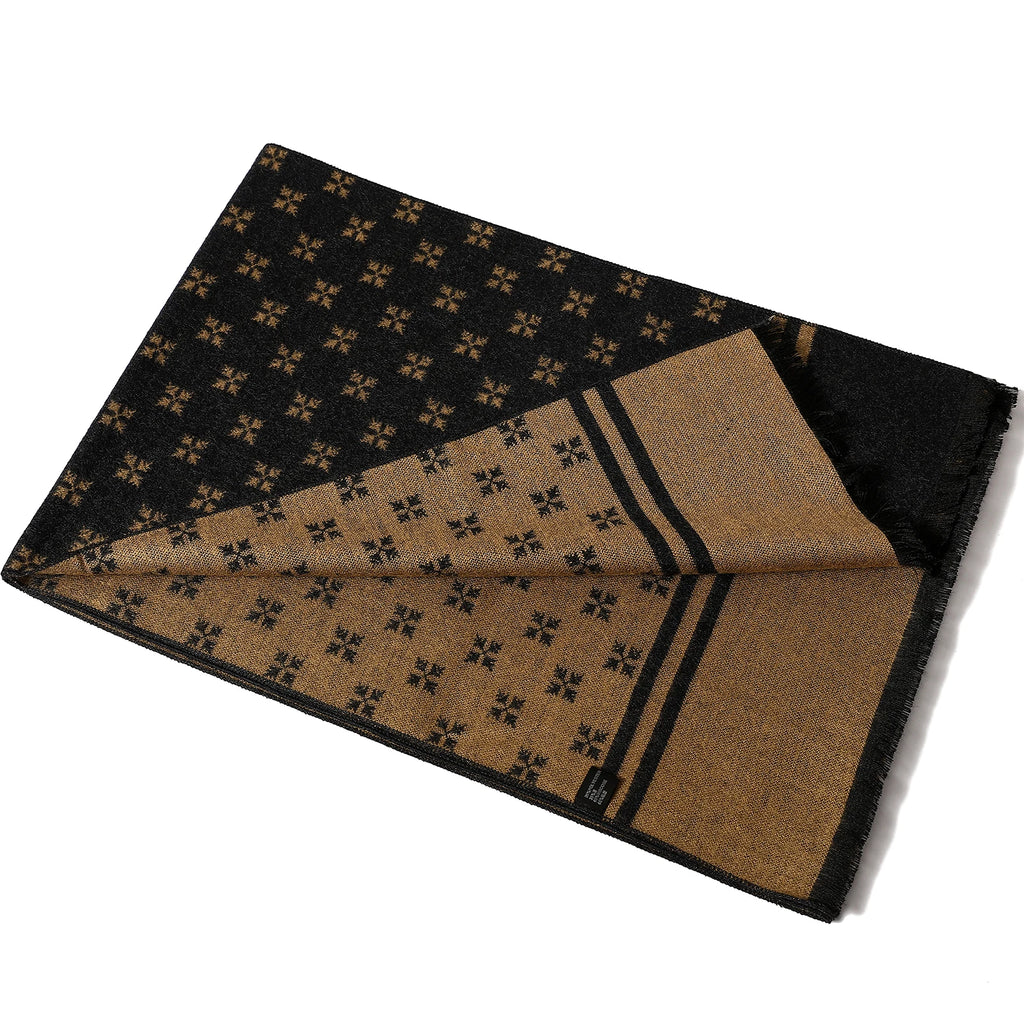 Classic Plaid Winter Pashmina Thick Cashmere Long Scarf Men's Shawls