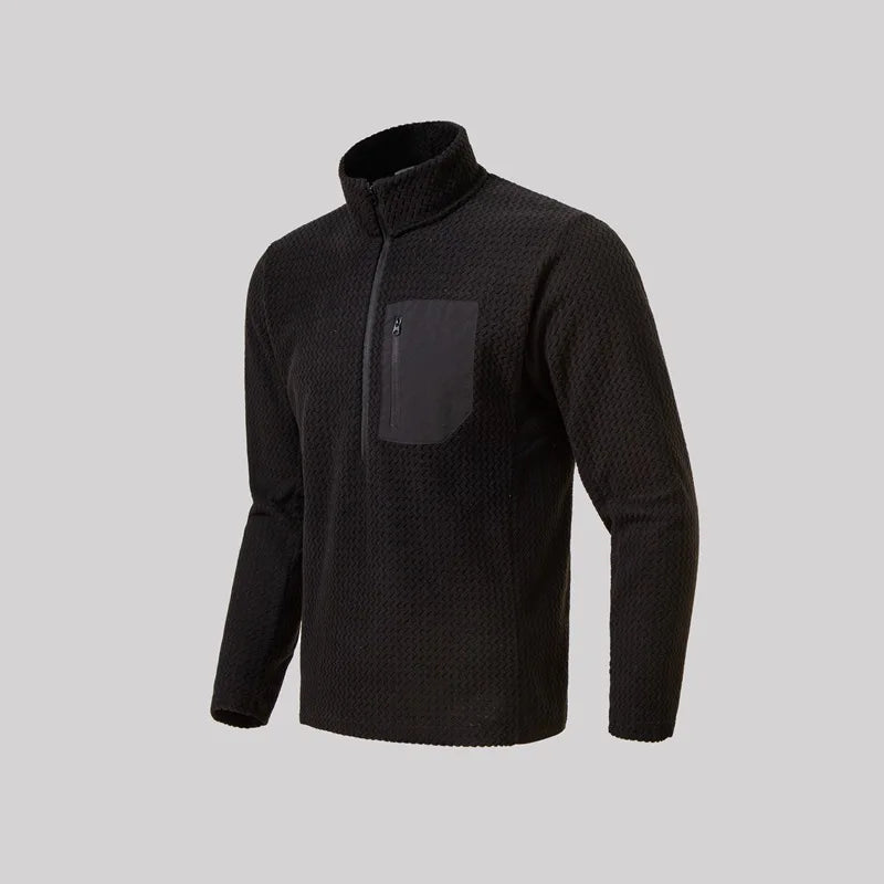 Colorful Outdoor Unisex Half-zip Long-sleeved Bottom Half-high Collar Sweatshirt