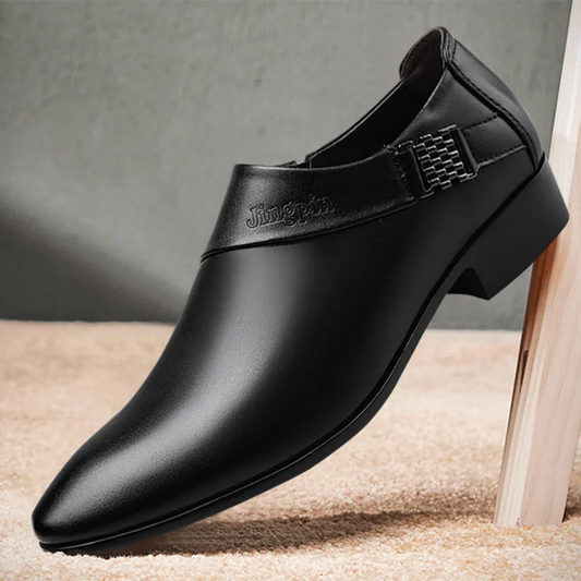 Men PU Leather Dress Shoes Male Plus Size Slip on Oxfords