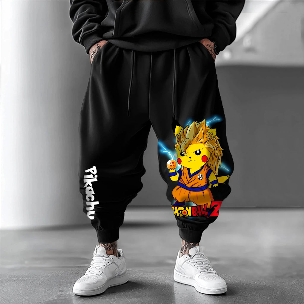 Dragon Ball Z Men's Printed Cotton Trousers Casual Sports Sweatpants