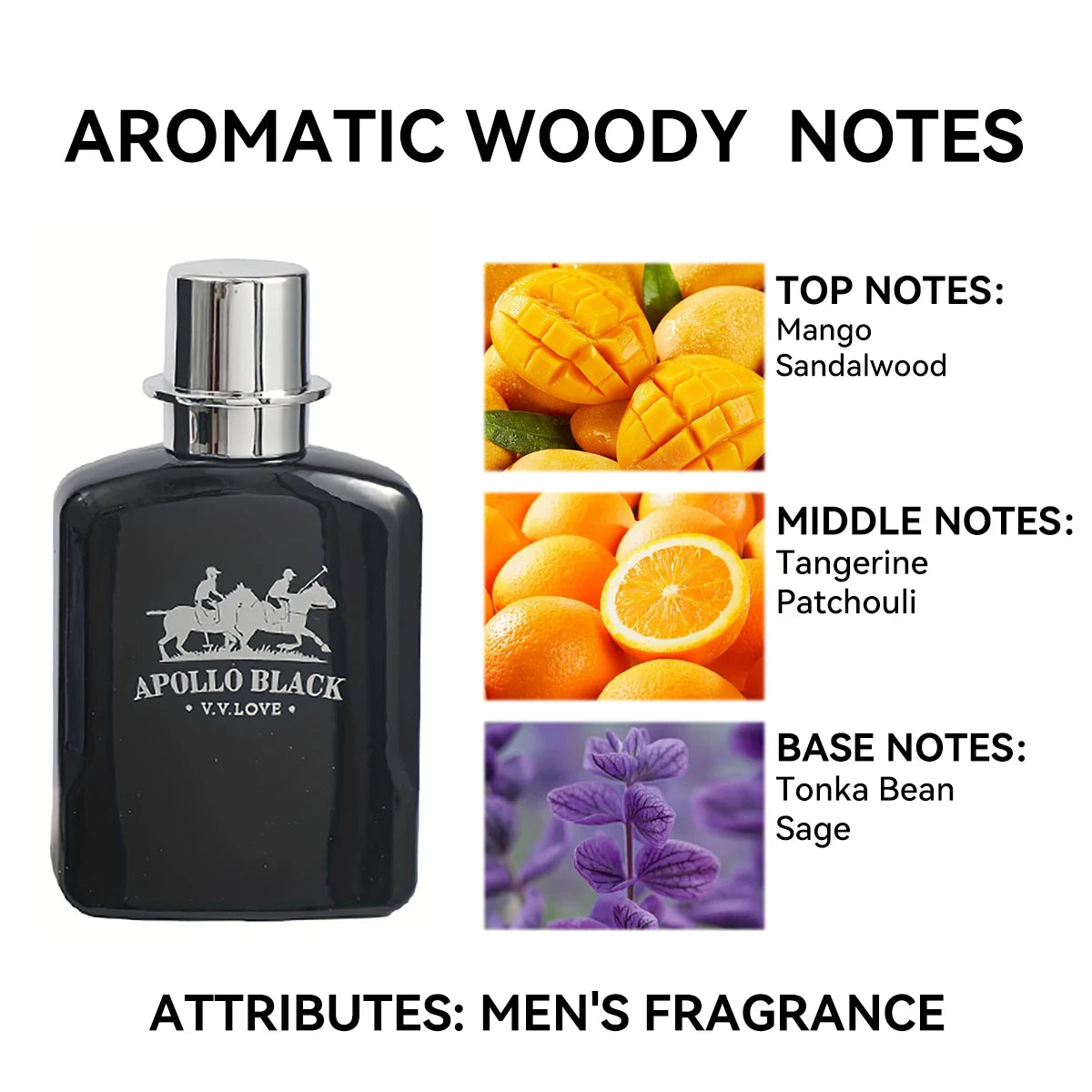 30ML 1.0FL.OZ Apollo Men's Inspired by Polo EDP Long-Lasting Pheromone Cologne Spray