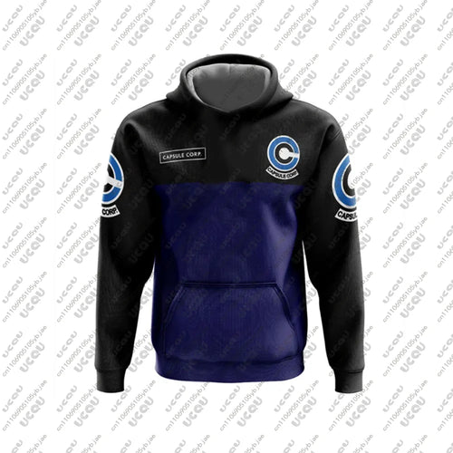 Adult Hoodie Sweatshirts Cosplay Set Men Top Casual Capsule Corp Dragon Ball Z Sweatpants