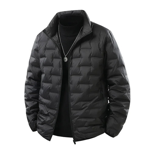 Winter Men Duck Down Coat Warm Loose Multi Pocket Ultralight Windbreaker Jacket