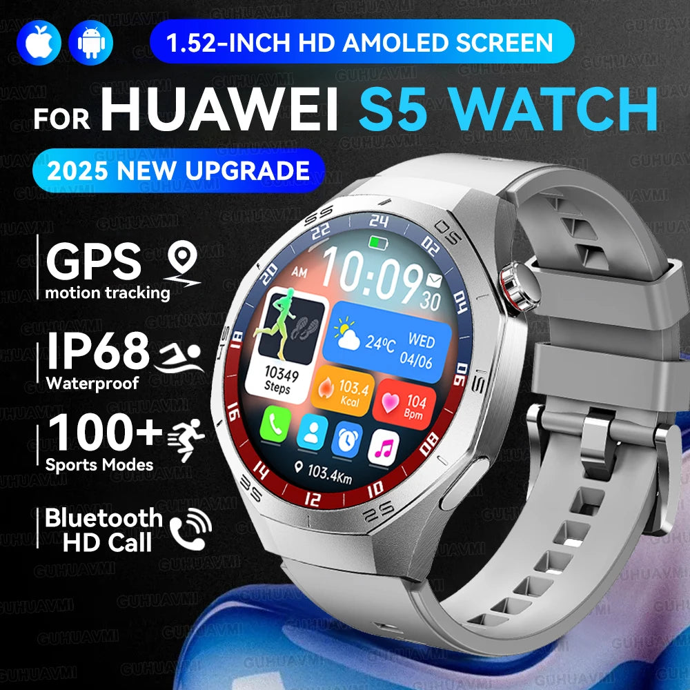 Genuine Series 5 Pro GPS Men 360*360 AMOLED Screen Waterproof Smartwatch