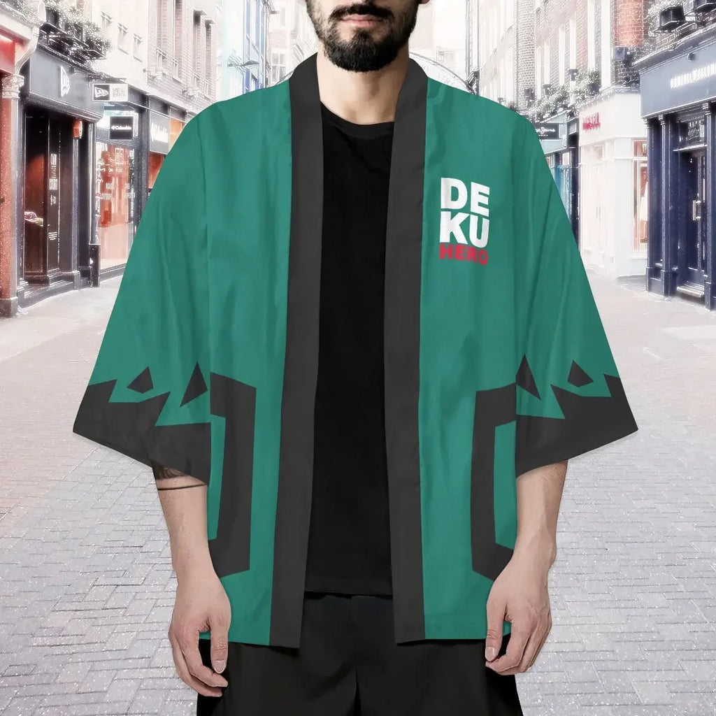 My Hero Academia Kimono Men's Casual Cardigan Feather Anime Short Sleeve cloak