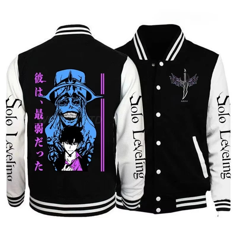 Solo Leveling Printing Jackets Loose Baseball Uniform Casual Streetwear
