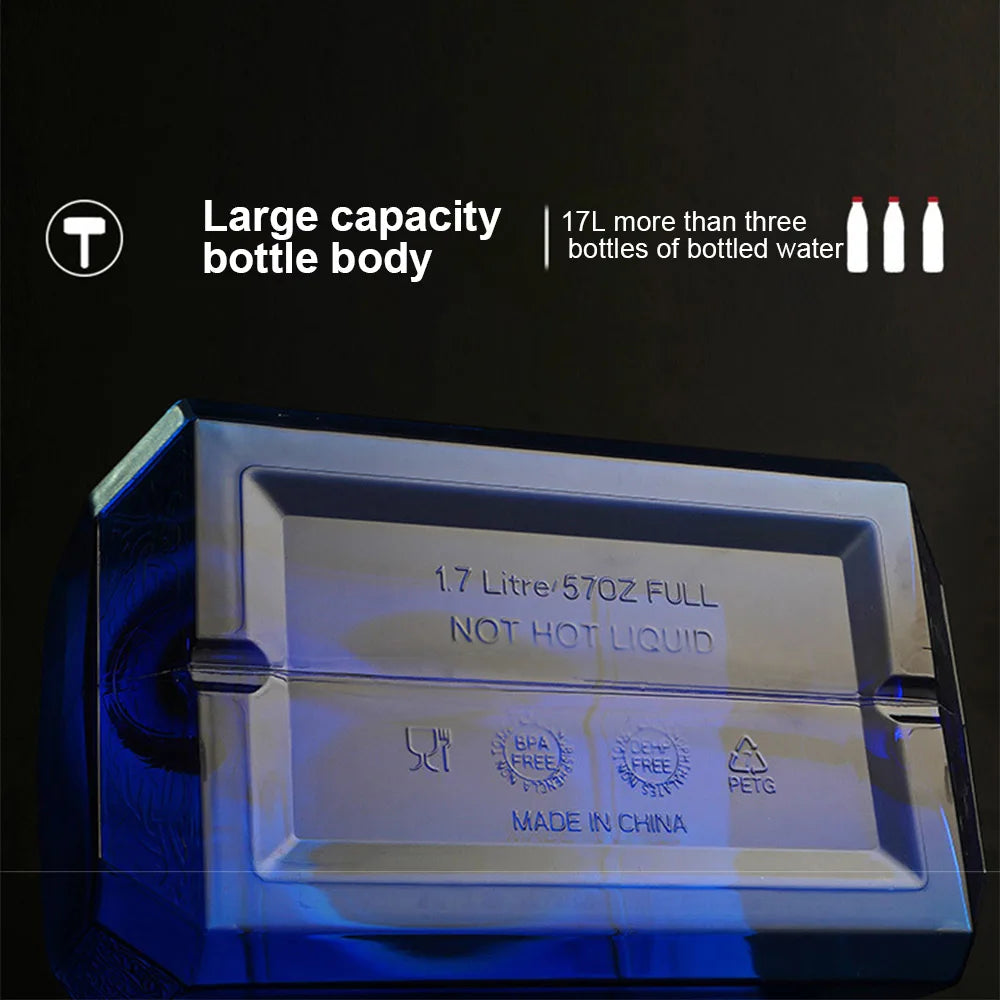 1700ml Big Large Thor Hammer/Dumbbell Portable Gym Drinking Water bottle