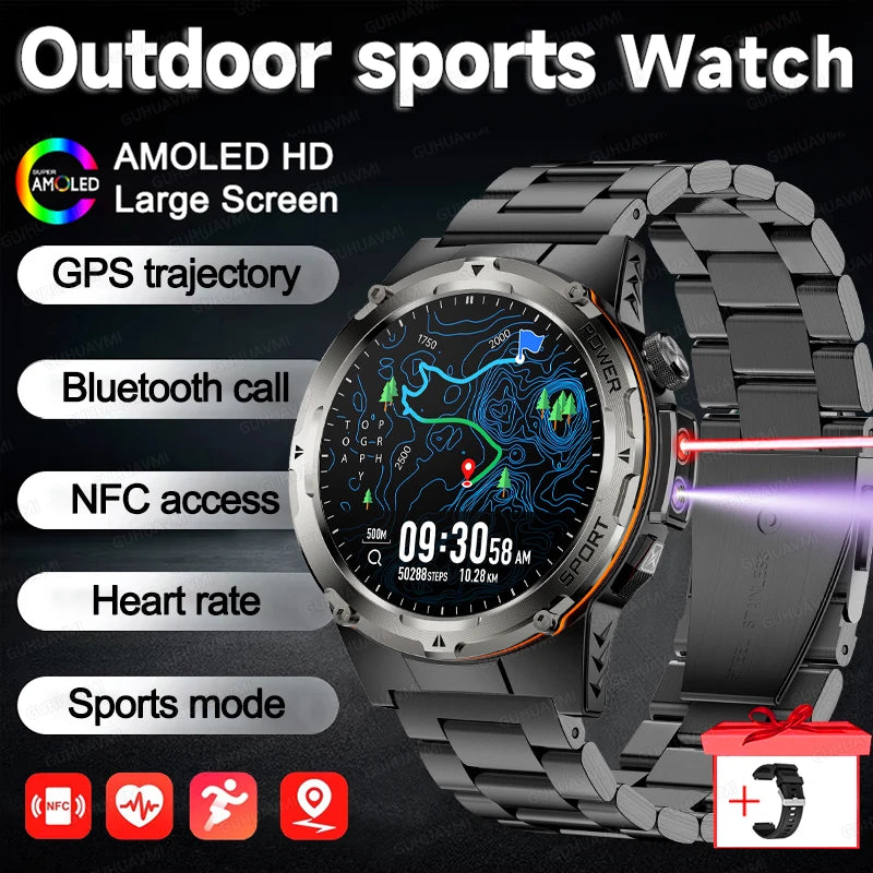 T-Rex 3 Military Smart Watch Men Compass AMOLED HD Screen Sport Bracelet