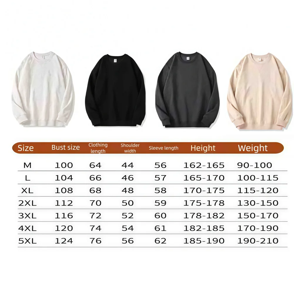 Men's Cherry Blossom and Chinese-character Printed Loose Sweatshirt Outdoor Round Neck Pullover