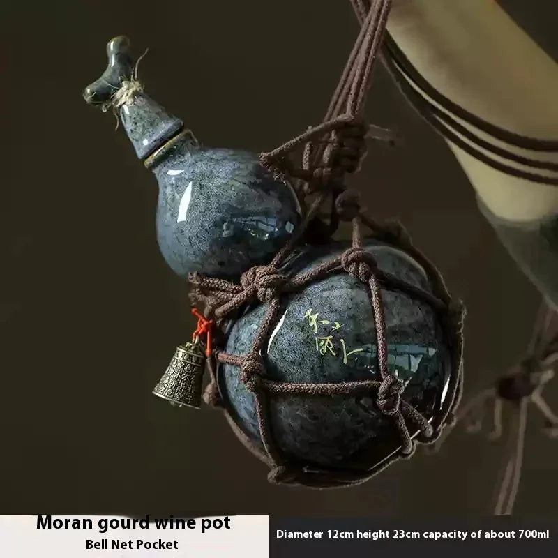 700ml Wukong Ceramic bottle Destiny Of Heaven Net Bag Wine Gourd Set Diagonally Across Kettle