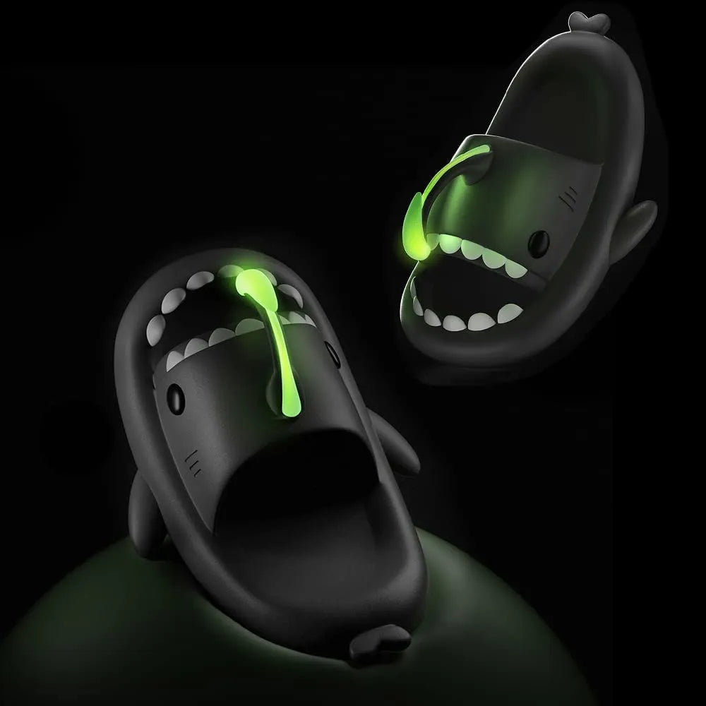 Thick Sole Shark Slippers Lantern Fish Slides Man‘s Anti Skid