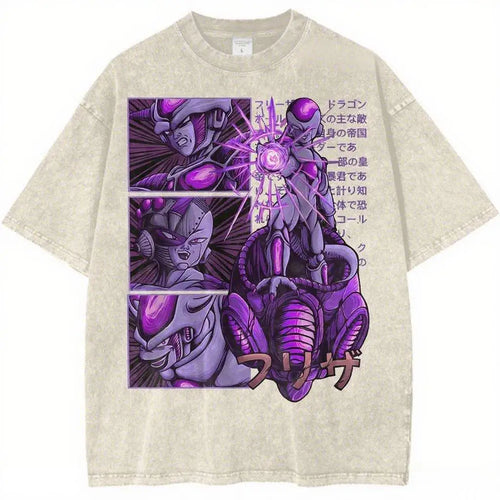 Dragon Ball Z Graphic T Shirt Unisex Wash Cotton Short Sleeve Printed Tops Vintage Streetwear