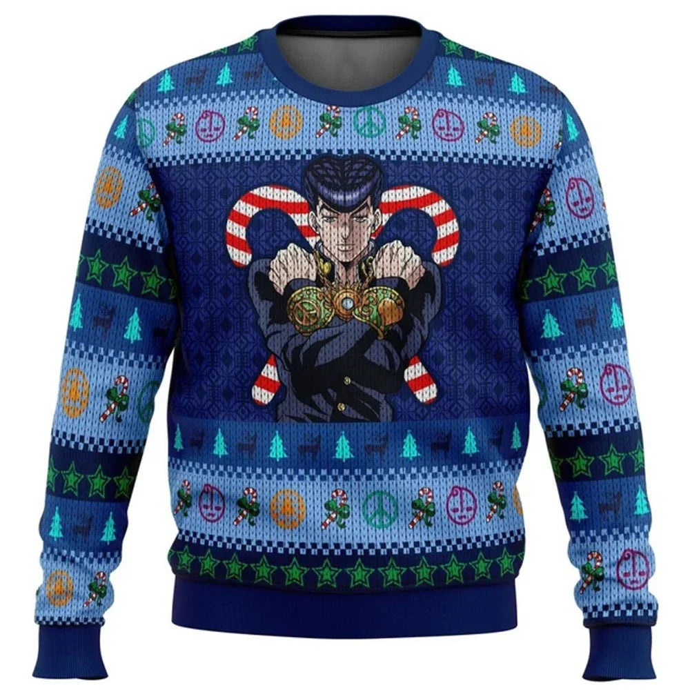 3D Sweatshirt JoJo's Bizarre Adventure Ugly Christmas Sweater Pullover