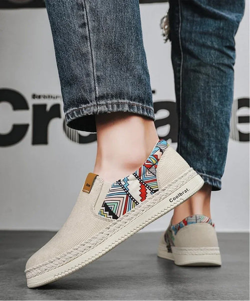 Flat Canvas Shoes For Men Linen Loafers Summer Men's Sneakers