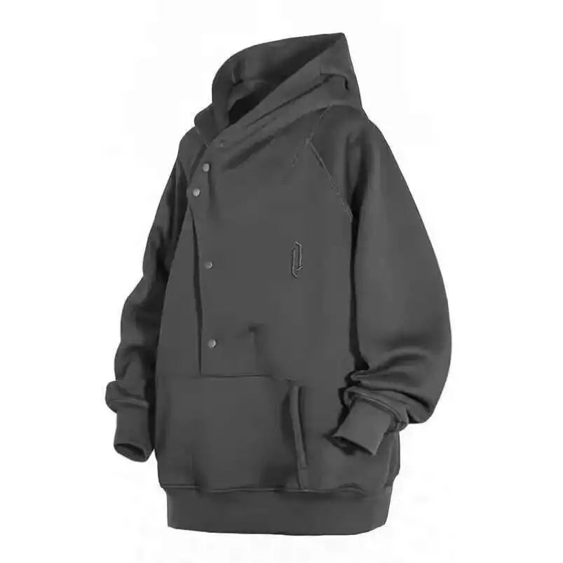 Male Tide Dark Punk Sweatshirt Ninja Streetwear Turtleneck Hoodie Loose Coat