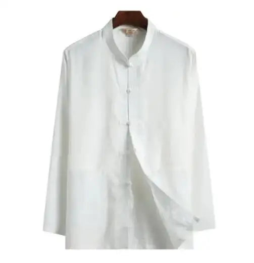 Men Chinese Satin Silk Tang Suit Double Faced Long Sleeve Jackets Size S-3XL