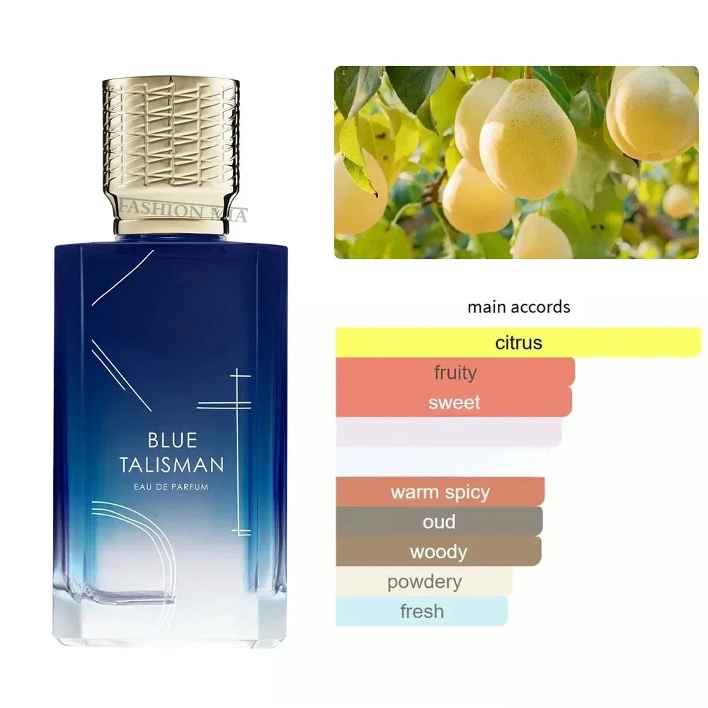 100ml Blue Talisman Flower unisex Long Lasting Woody Floral Pheromone Cologne
