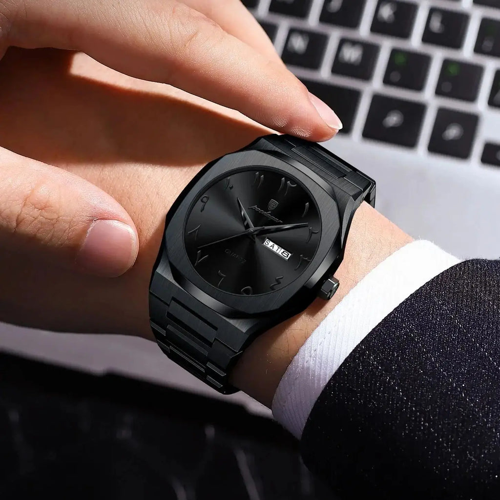 Military Watch For Men Waterproof Luxury Calendar Wristwatch Quartz Stainless Steel