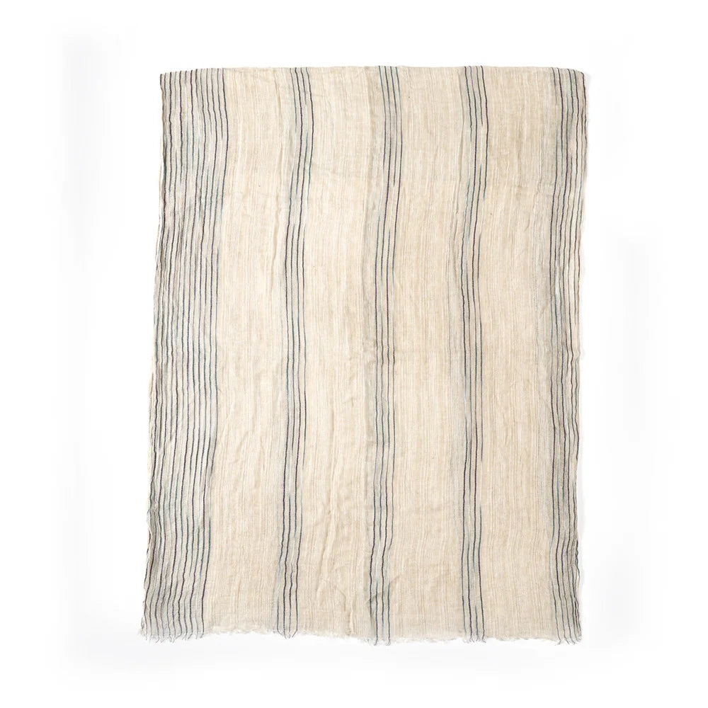 Cotton Linen Striped Men Warm Neckerchief Pashmina Accessories Short Tassel Shawl