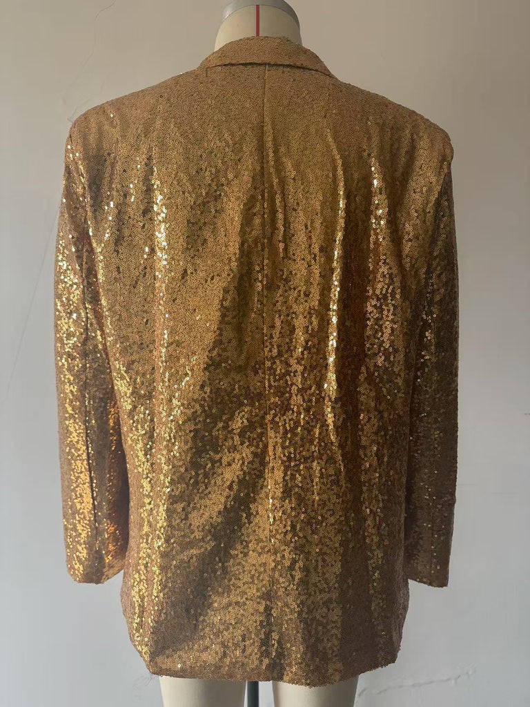 Men's Banquet Stage Costume Bar Sequin Suit Jacket