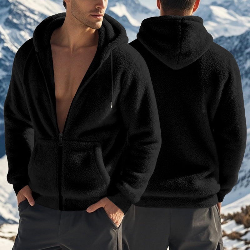 Men's Thickened Warm Double-sided Fleece Zipper Jacket