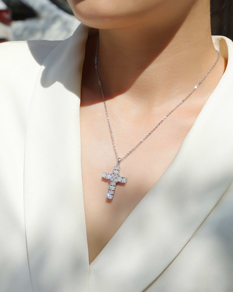 1Soul Guidance - Fashionable Jewelry Pendant Set With Moissanite S925 Sterling Silver And Platinum-plated Diamond, Moissanite Silver Jewelry Prohibit TikTok sales