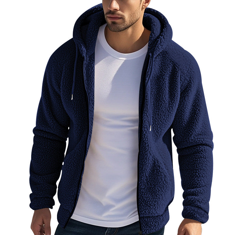 Men's Thickened Warm Double-sided Fleece Zipper Jacket