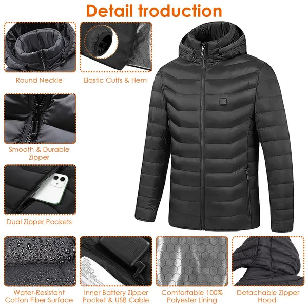 Heated Jacket Electric Heating Coat Lightweight