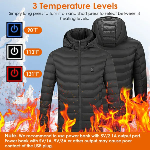 Heated Jacket Electric Heating Coat Lightweight