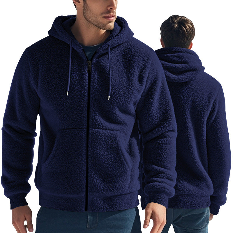 Men's Thickened Warm Double-sided Fleece Zipper Jacket