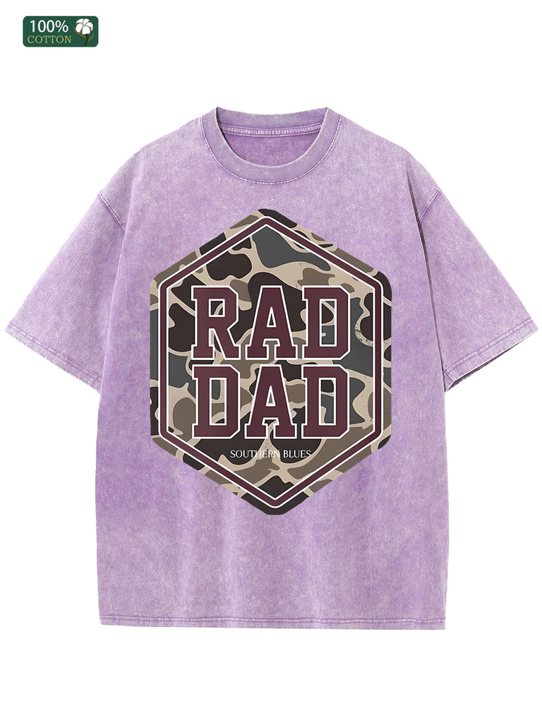 Cotton Men's Washed T Shirt American Casual Ideal Festival Gift
