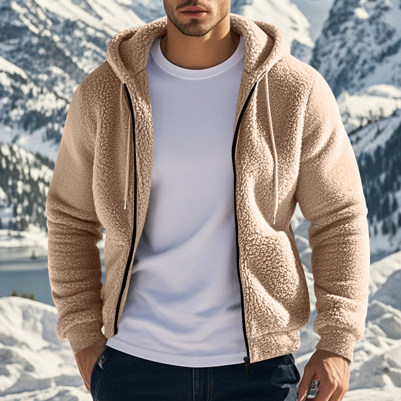 Men's Thickened Warm Double-sided Fleece Zipper Jacket