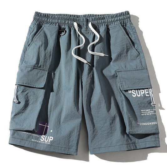 Japanese Streetwear Cargo Shorts Multi-Pockets Hip Hop Fashion